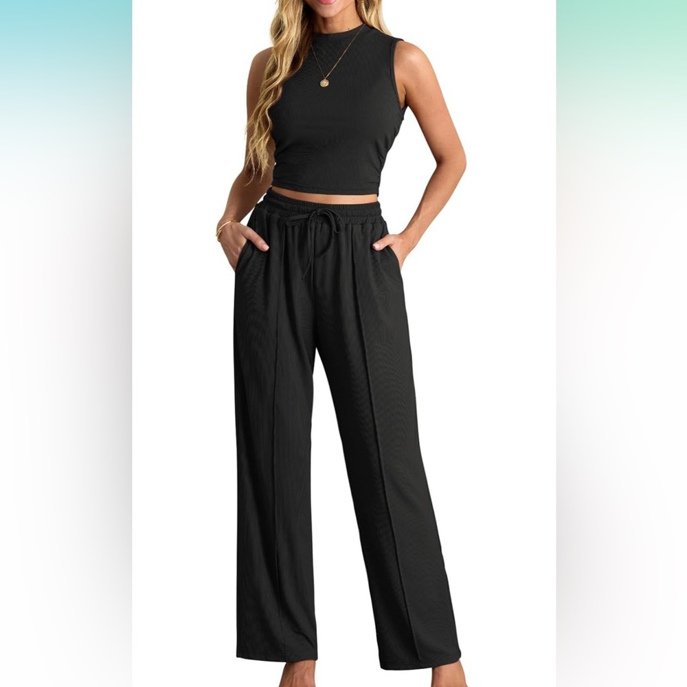 Women's Black 2 Piece Set, size large